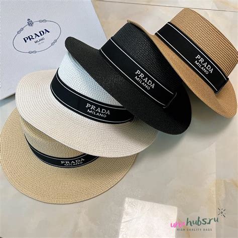 prada straw hat with belt